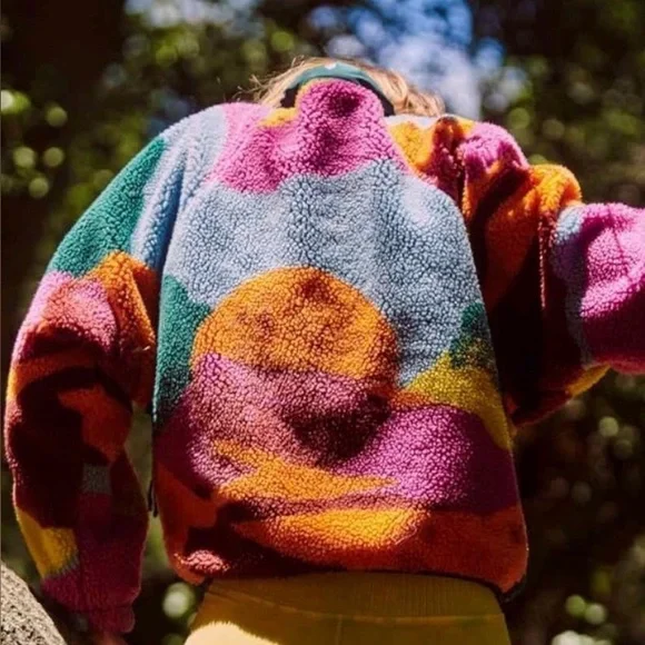 Free People Hit The Slopes pullover Fleece trailblazer - Picture 2 of 5